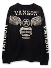 【VANSON】フライングスター刺繍入りロンT