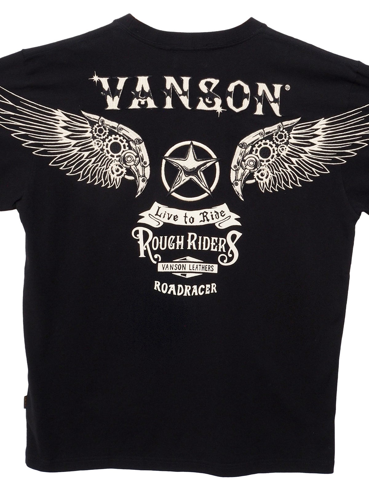 【VANSON】フライングスター刺繍入りロンT