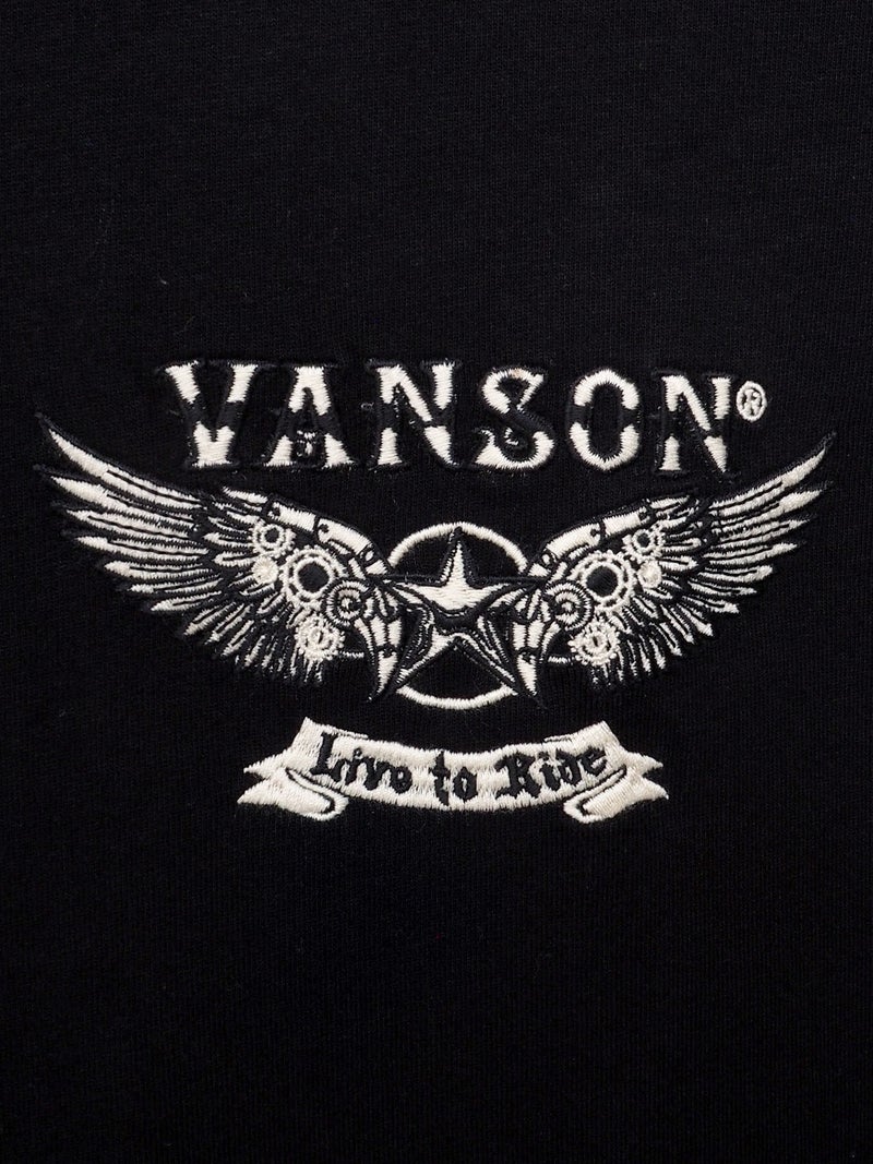 【VANSON】フライングスター刺繍入りロンT