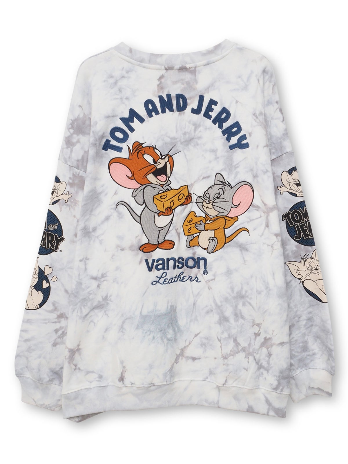  【VANSON×TOM and JERRY】“ジェリー＆タフィー”刺繍入りBIGトレーナー