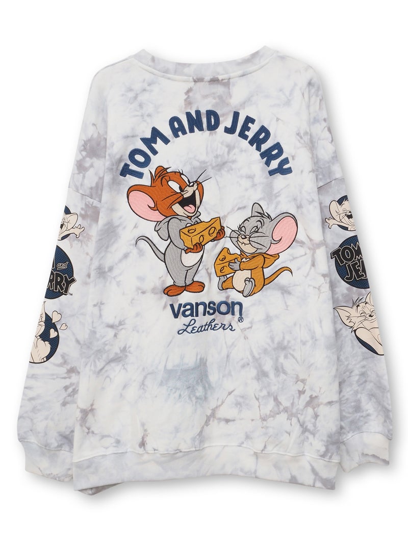  【VANSON×TOM and JERRY】“ジェリー＆タフィー”刺繍入りBIGトレーナー