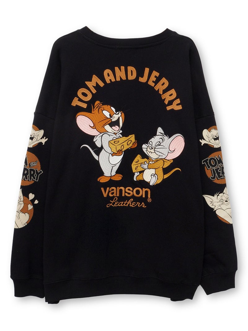  【VANSON×TOM and JERRY】“ジェリー＆タフィー”刺繍入りBIGトレーナー