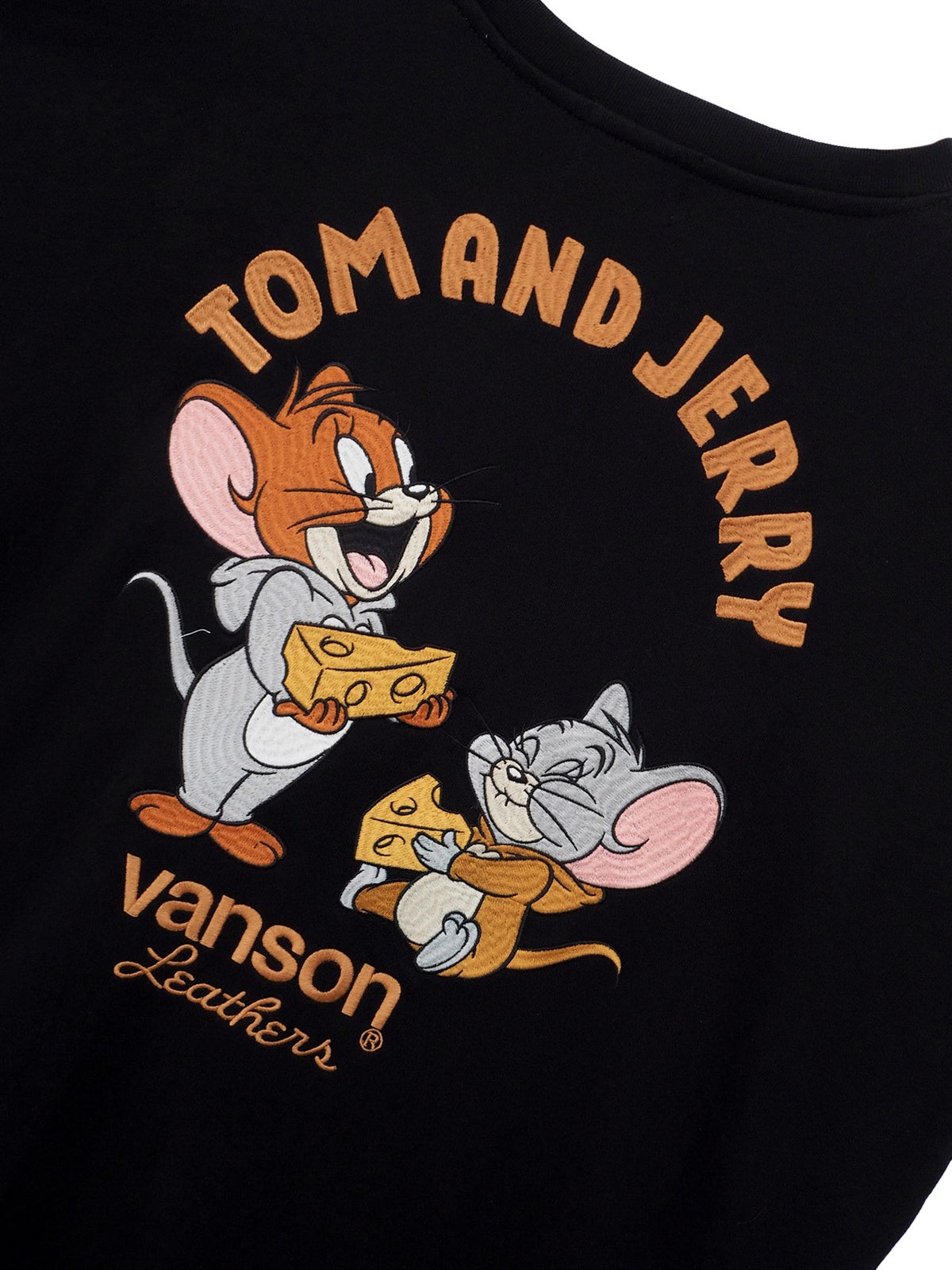  【VANSON×TOM and JERRY】“ジェリー＆タフィー”刺繍入りBIGトレーナー