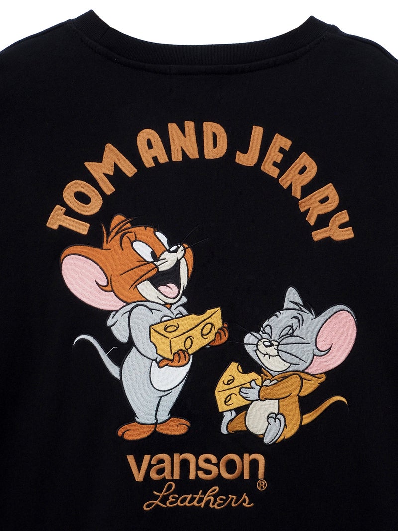  【VANSON×TOM and JERRY】“ジェリー＆タフィー”刺繍入りBIGトレーナー