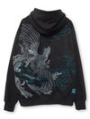  【絡繰魂】“鳳凰”総刺繍フェイクスウェードZIPパーカー
