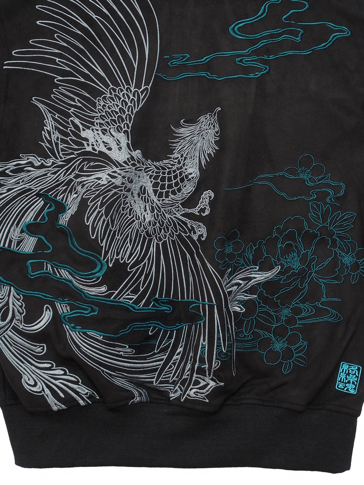  【絡繰魂】“鳳凰”総刺繍フェイクスウェードZIPパーカー