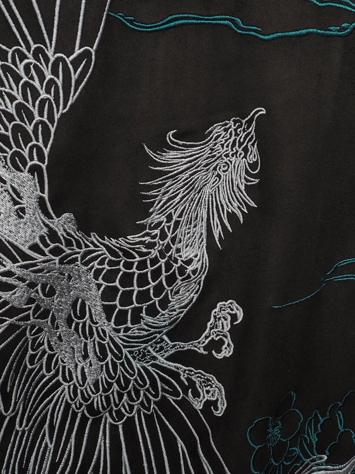  【絡繰魂】“鳳凰”総刺繍フェイクスウェードZIPパーカー