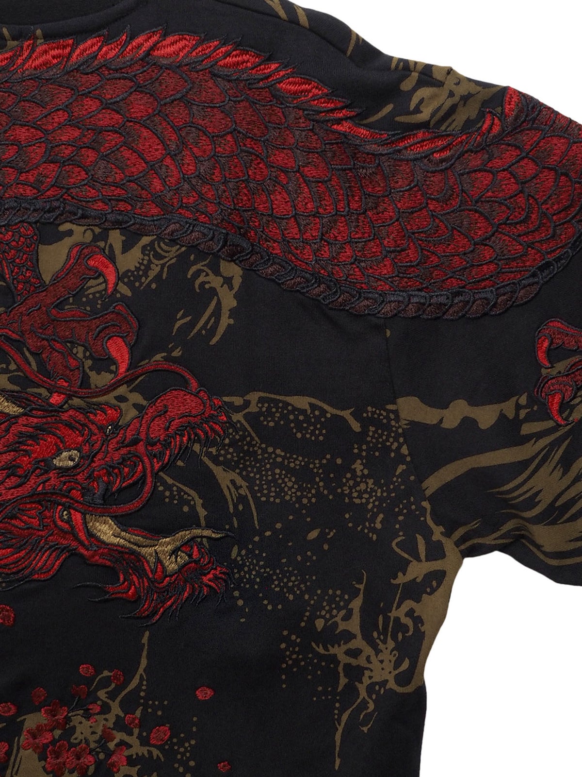 【絡繰魂・粋】“龍桜”刺繍入りロンT