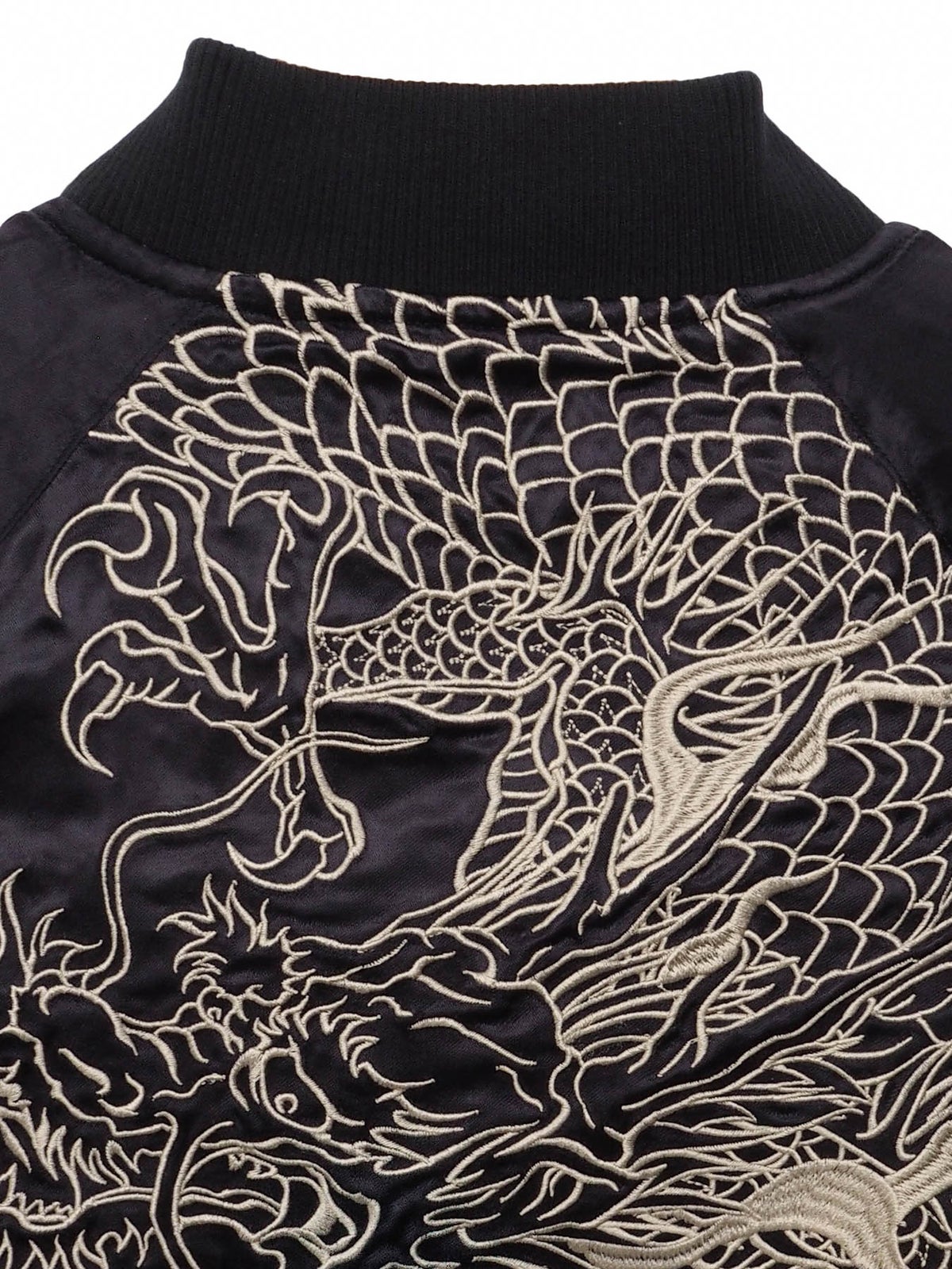 【絡繰魂・粋】“龍神降臨”総刺繍リバーシブルスカジャン