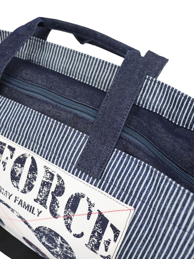 【PANDIESTA JAPAN】デニム切替ミリタリー風2WAYショルダートートバッグ