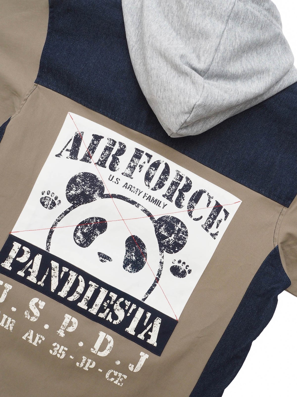 【PANDIESTA JAPAN】デニム切替ミリタリーシャツジャケット