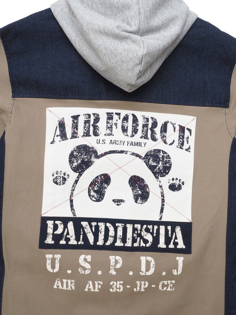 【PANDIESTA JAPAN】デニム切替ミリタリーシャツジャケット