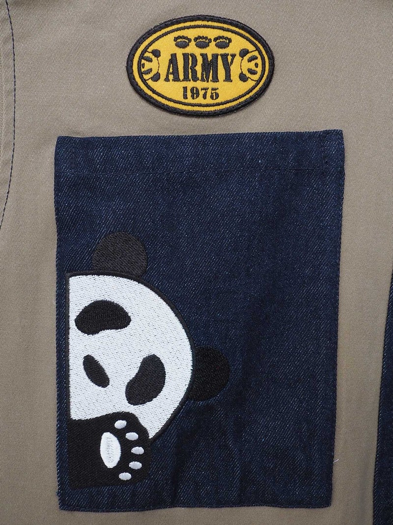 【PANDIESTA JAPAN】デニム切替ミリタリーシャツジャケット