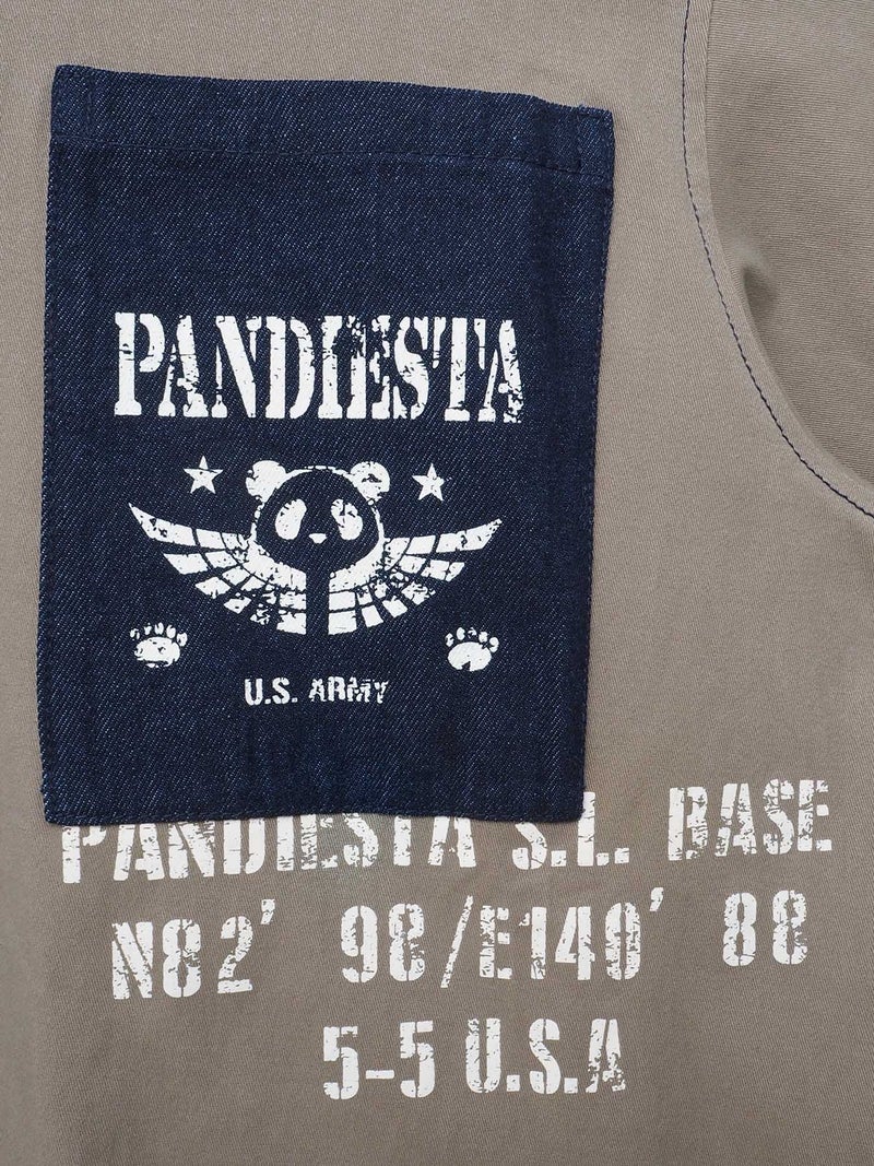 【PANDIESTA JAPAN】デニム切替ミリタリーシャツジャケット