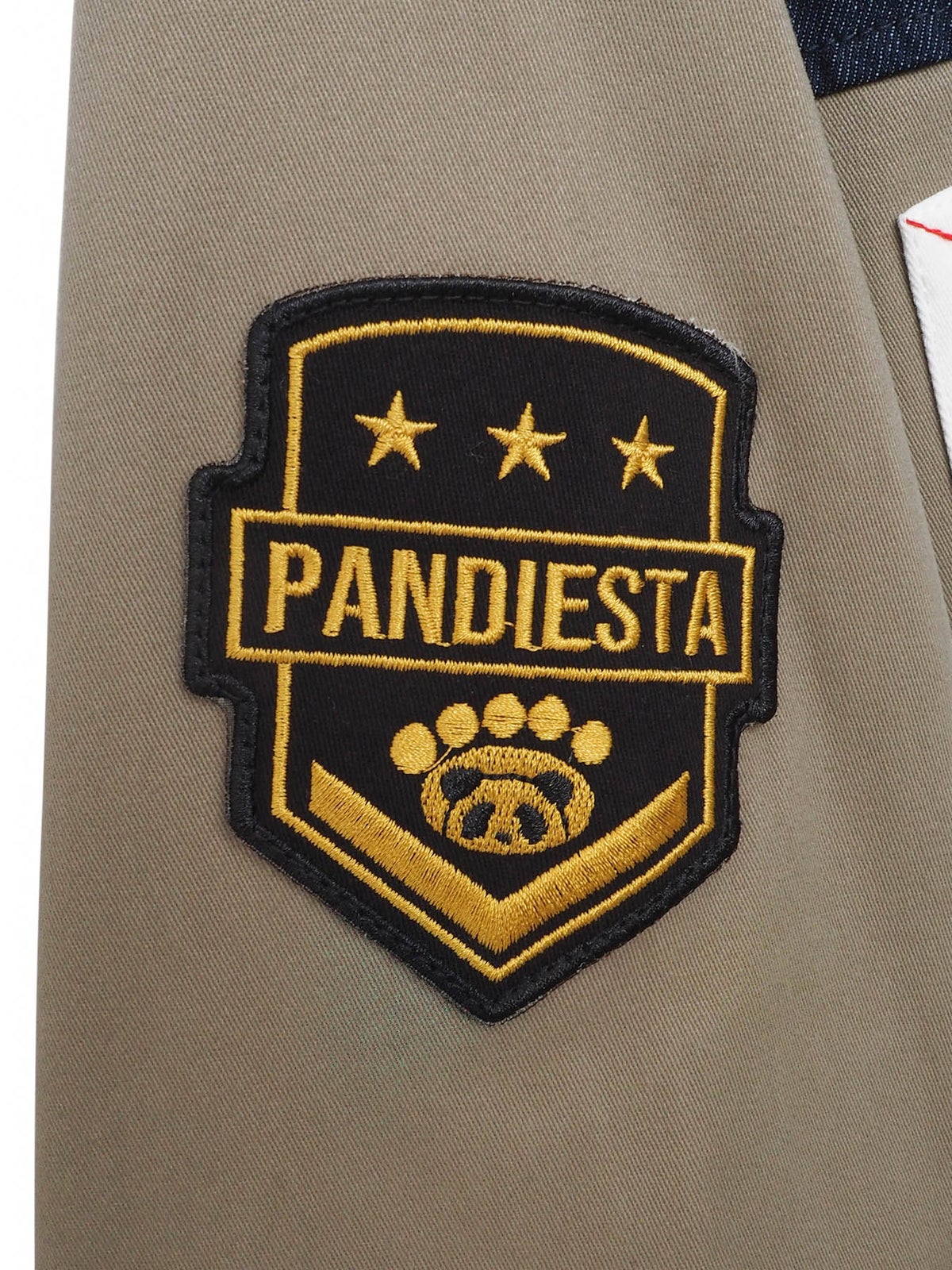 【PANDIESTA JAPAN】デニム切替ミリタリーシャツジャケット