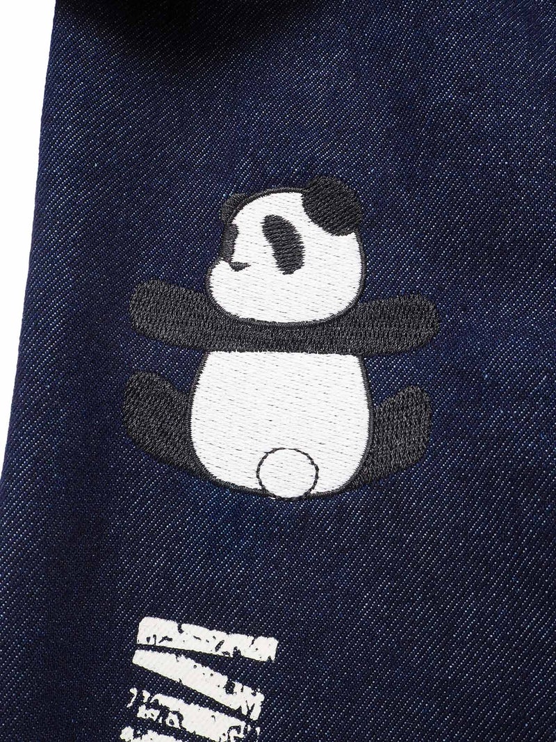 【PANDIESTA JAPAN】デニム切替 ミリタリー風パンツ