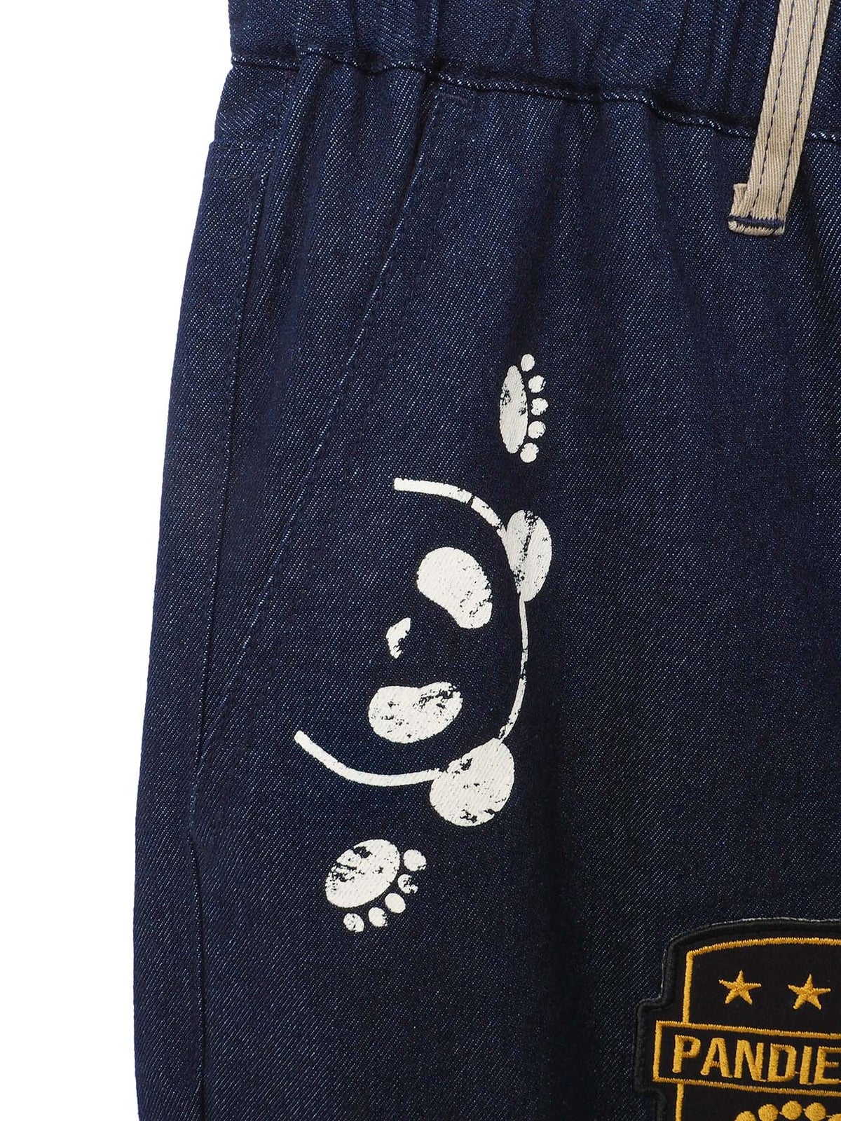 【PANDIESTA JAPAN】デニム切替 ミリタリー風パンツ