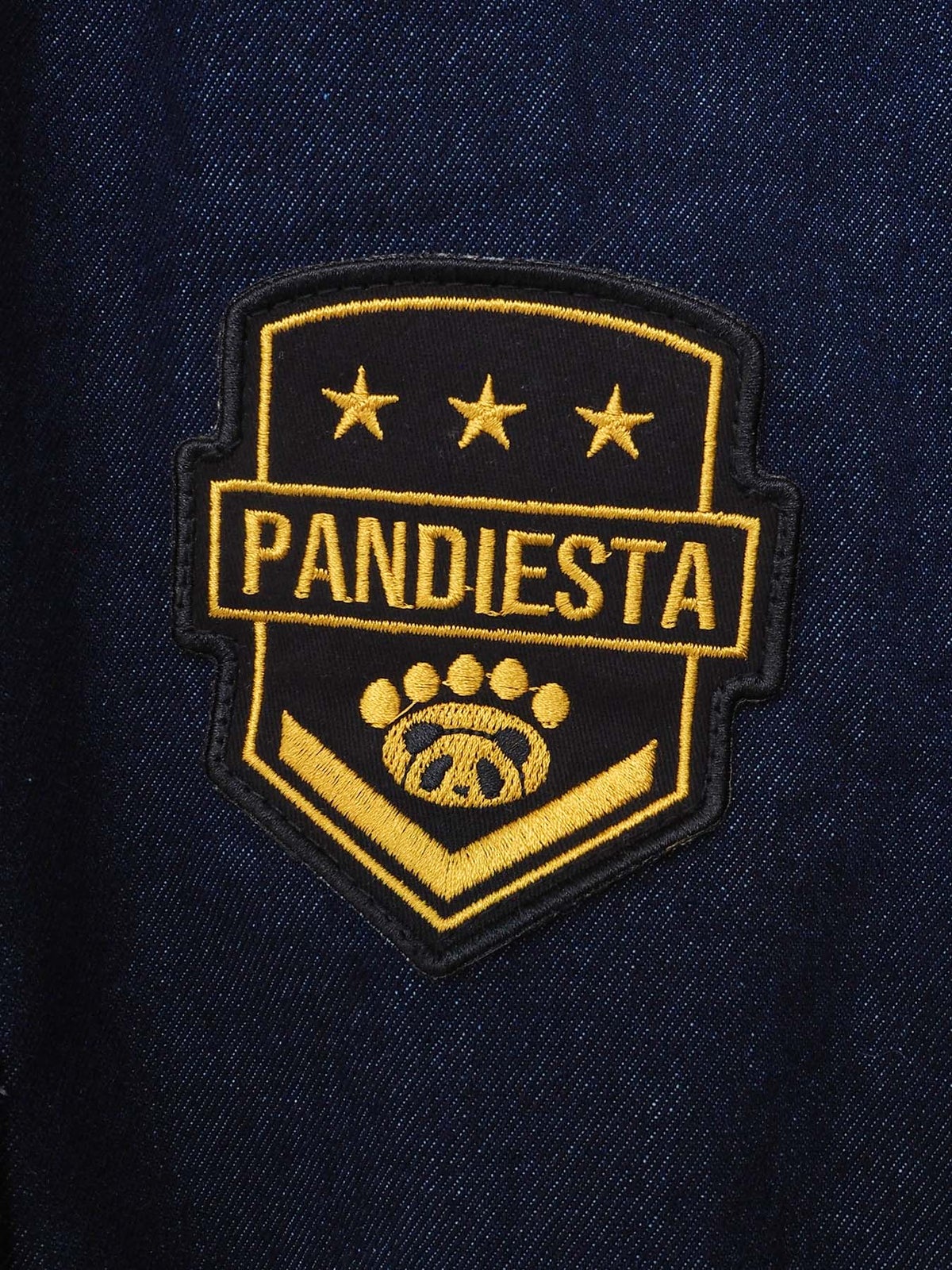 【PANDIESTA JAPAN】デニム切替 ミリタリー風パンツ