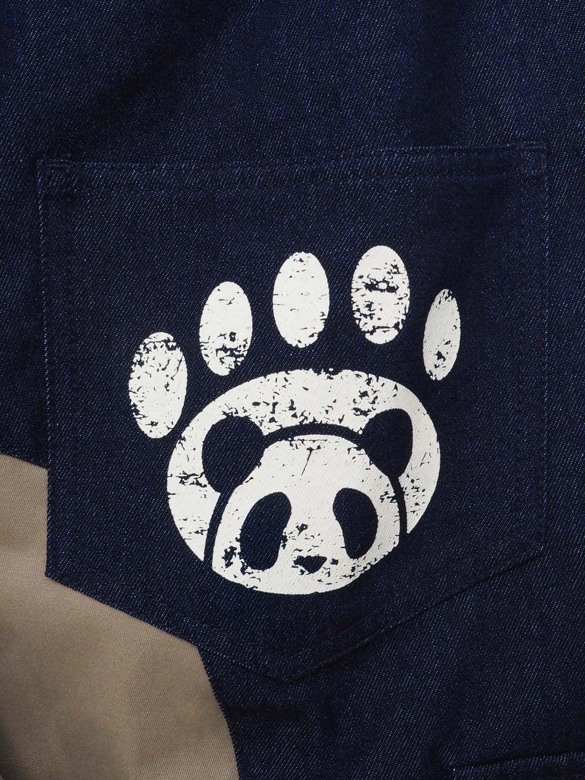 【PANDIESTA JAPAN】デニム切替 ミリタリー風パンツ