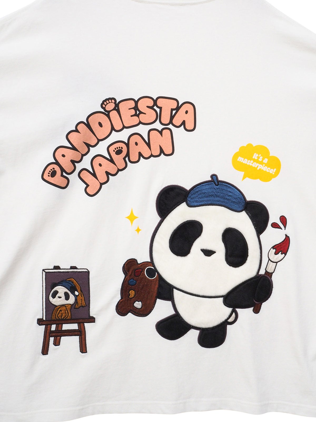 【PANDIESTA JAPAN】“絵画パンダ”ファー素材切替BIGロンT〔別注〕