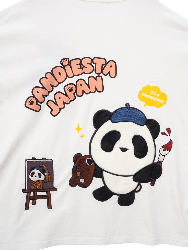 【PANDIESTA JAPAN】“絵画パンダ”ファー素材切替BIGロンT〔別注〕