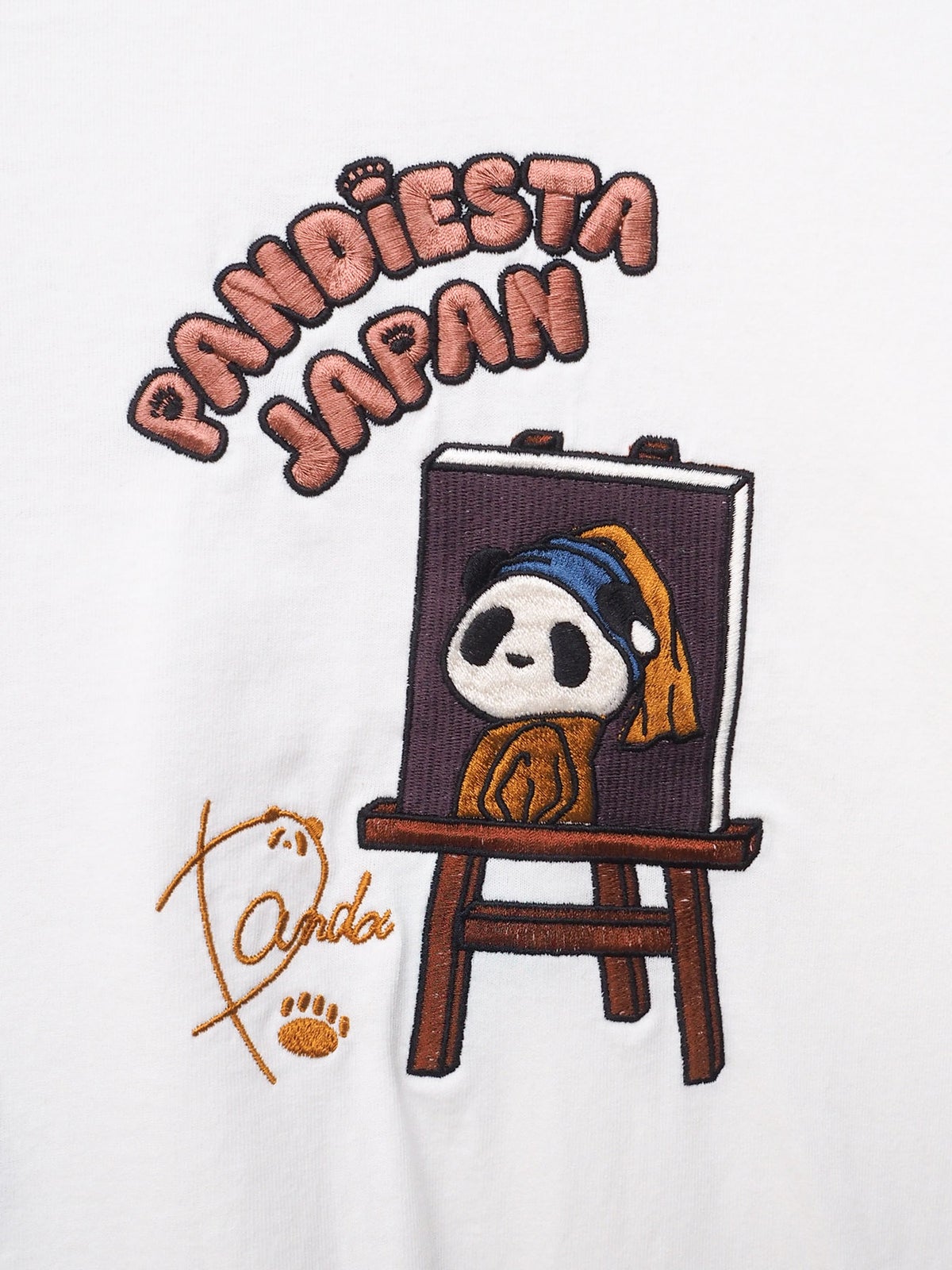 【PANDIESTA JAPAN】“絵画パンダ”ファー素材切替BIGロンT〔別注〕