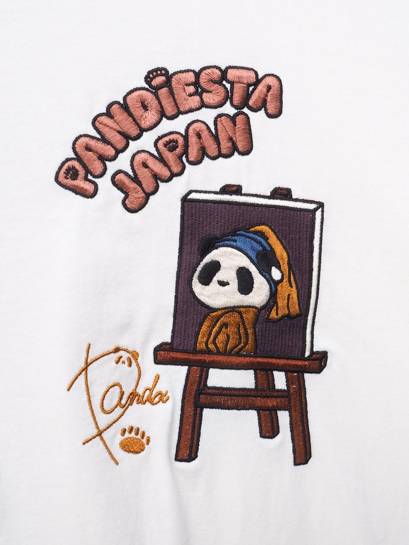 【PANDIESTA JAPAN】“絵画パンダ”ファー素材切替BIGロンT〔別注〕