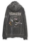 【VANSON×TOM and JERRY】“バイカーズトム＆ジェリー”ベロア素材ZIPパーカー