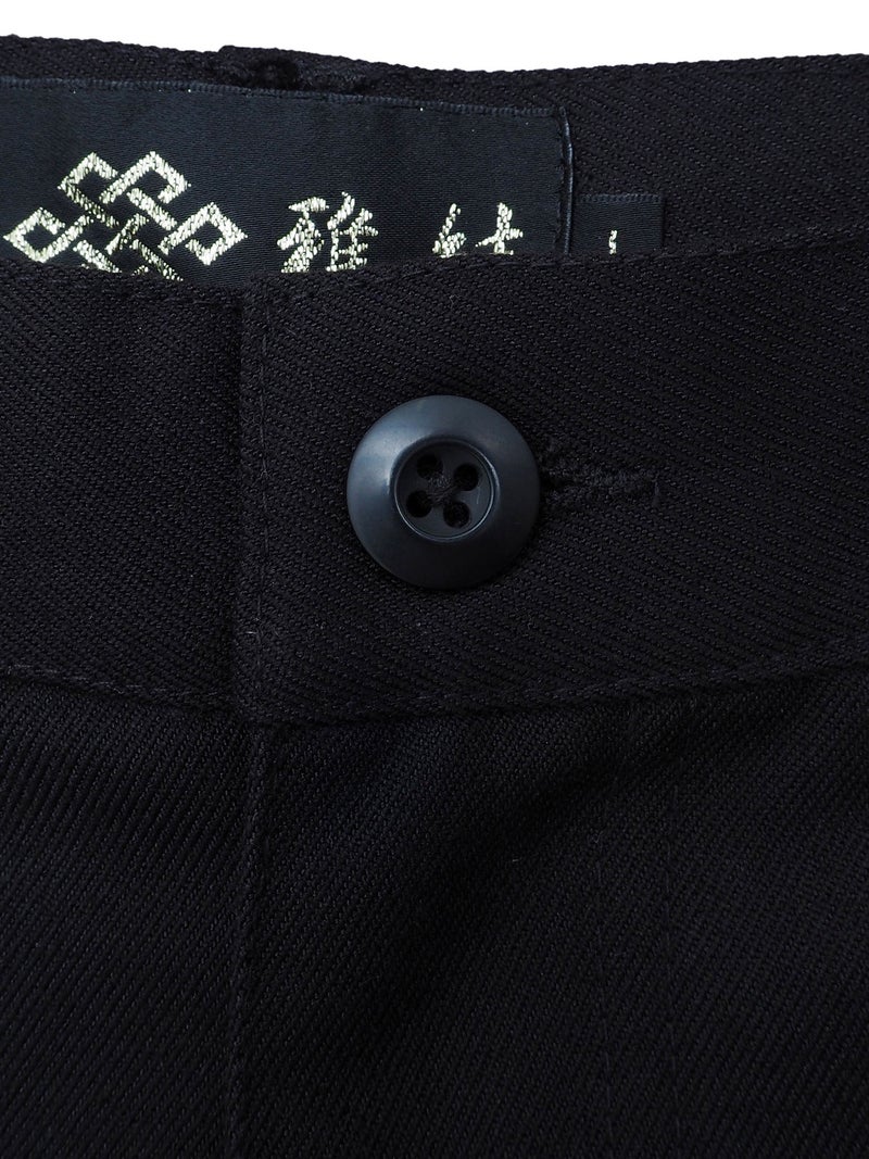 【雅結】桜刺繍 ストレッチカーゴパンツ
