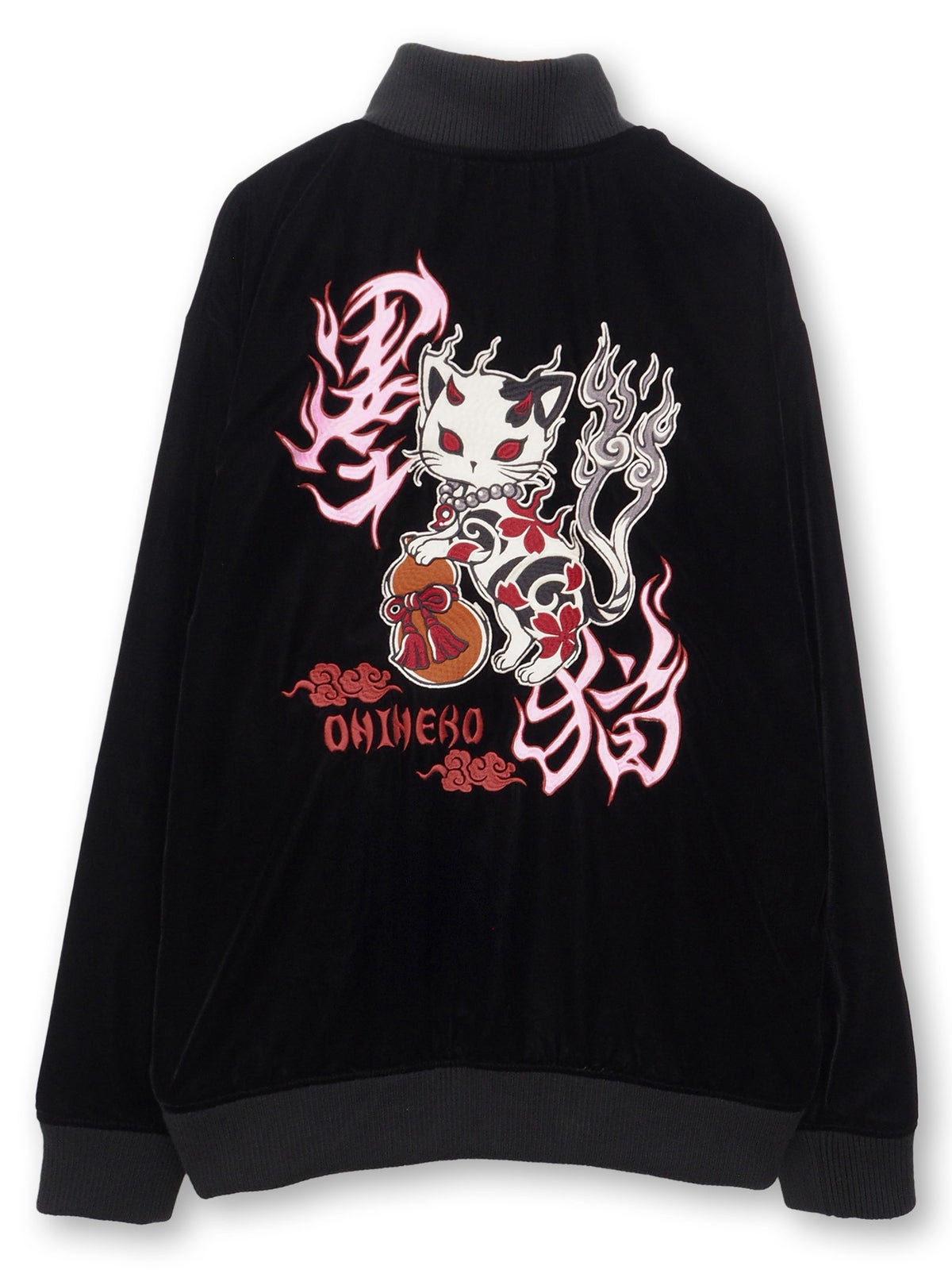 【SUMINEKO】“鬼猫”ベロア素材総刺繍ジャケット