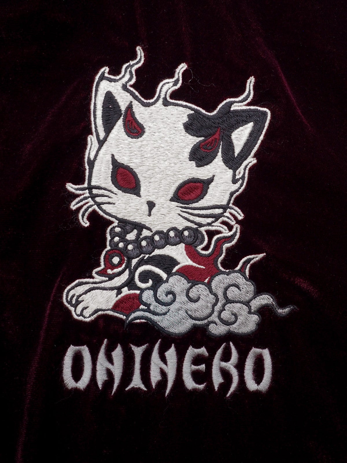【SUMINEKO】“鬼猫”ベロア素材総刺繍ジャケット