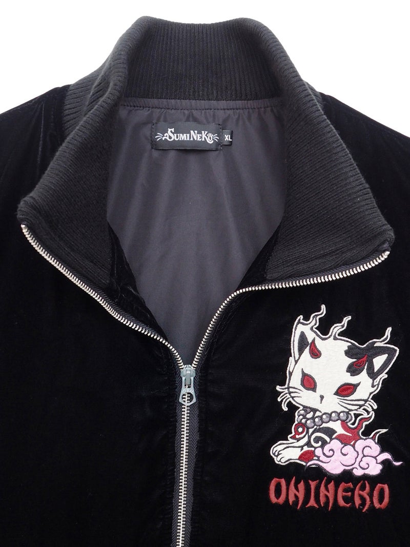 【SUMINEKO】“鬼猫”ベロア素材総刺繍ジャケット