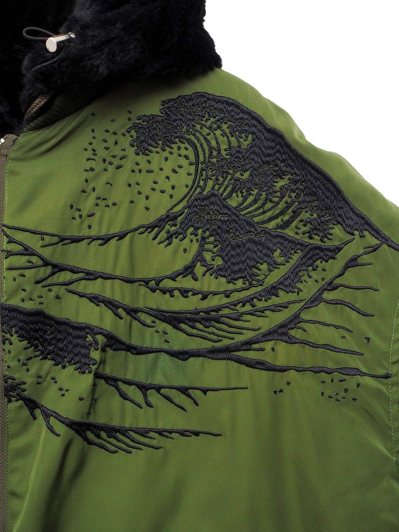 【絡繰魂・粋】“桜鳳凰”総刺繍リバーシブルMA-1