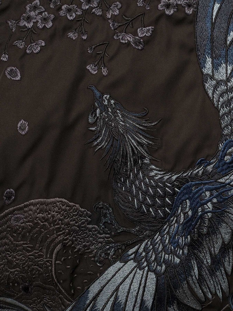 【絡繰魂・粋】“桜鳳凰”総刺繍リバーシブルMA-1