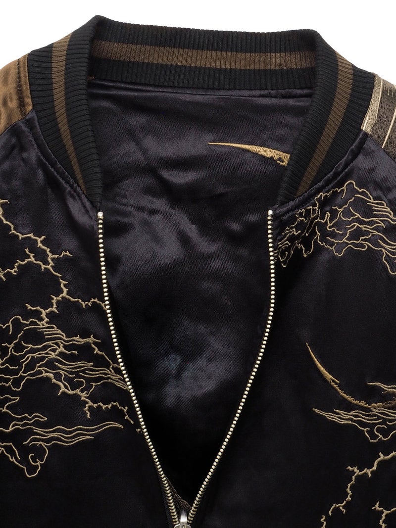 【絡繰魂・粋】“天翔ける大鷹”総刺繍リバーシブルスカジャン