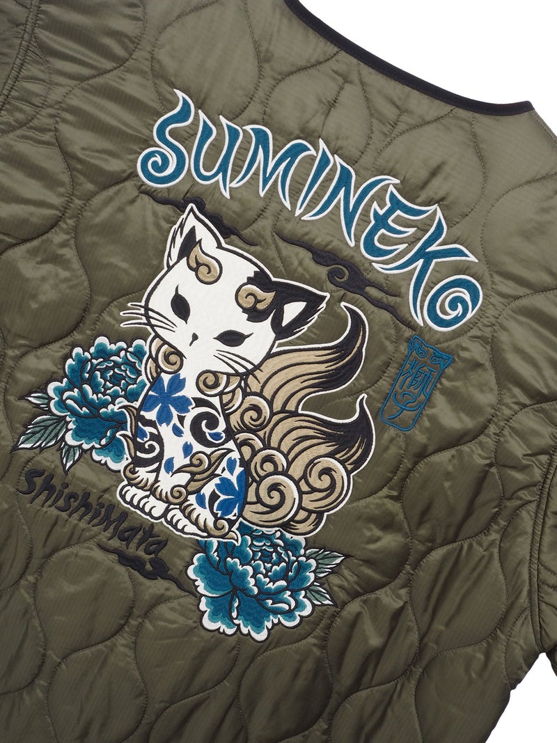 【SUMINEKO】“獅子又”総刺繍キルティングジャケット