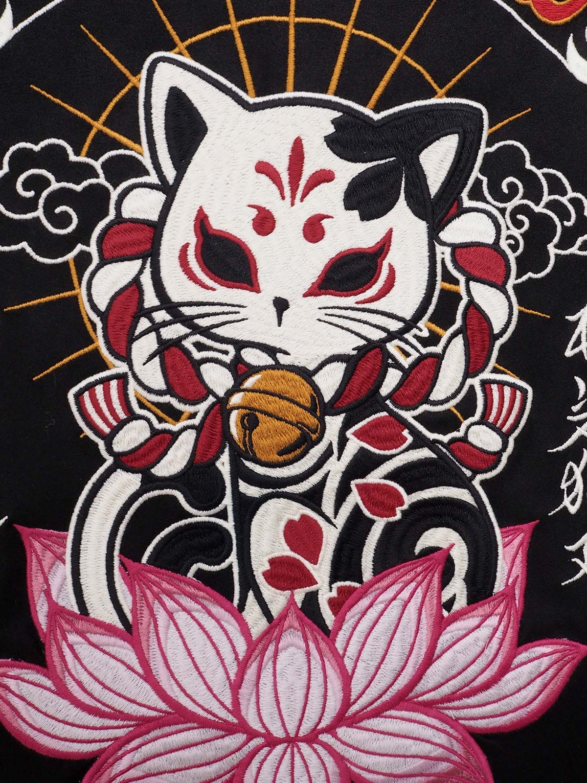 【SUMINEKO】“お猫様”刺繍入りフェイクスウェードBIGロンT