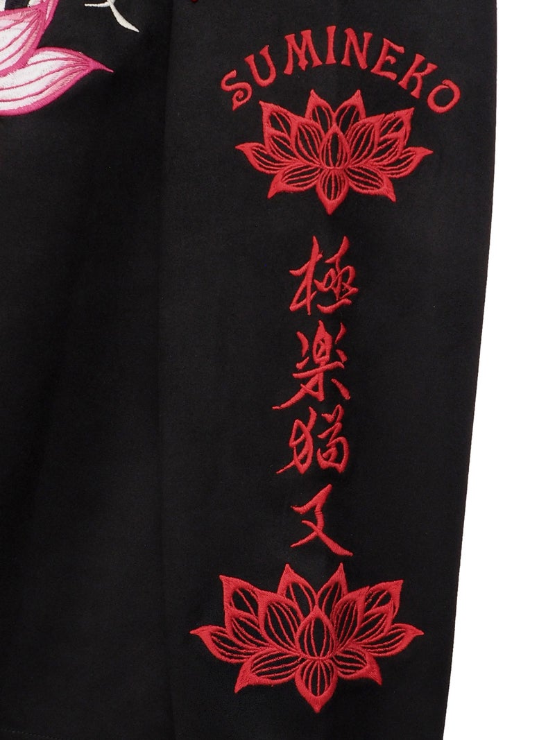 【SUMINEKO】“お猫様”刺繍入りフェイクスウェードBIGロンT