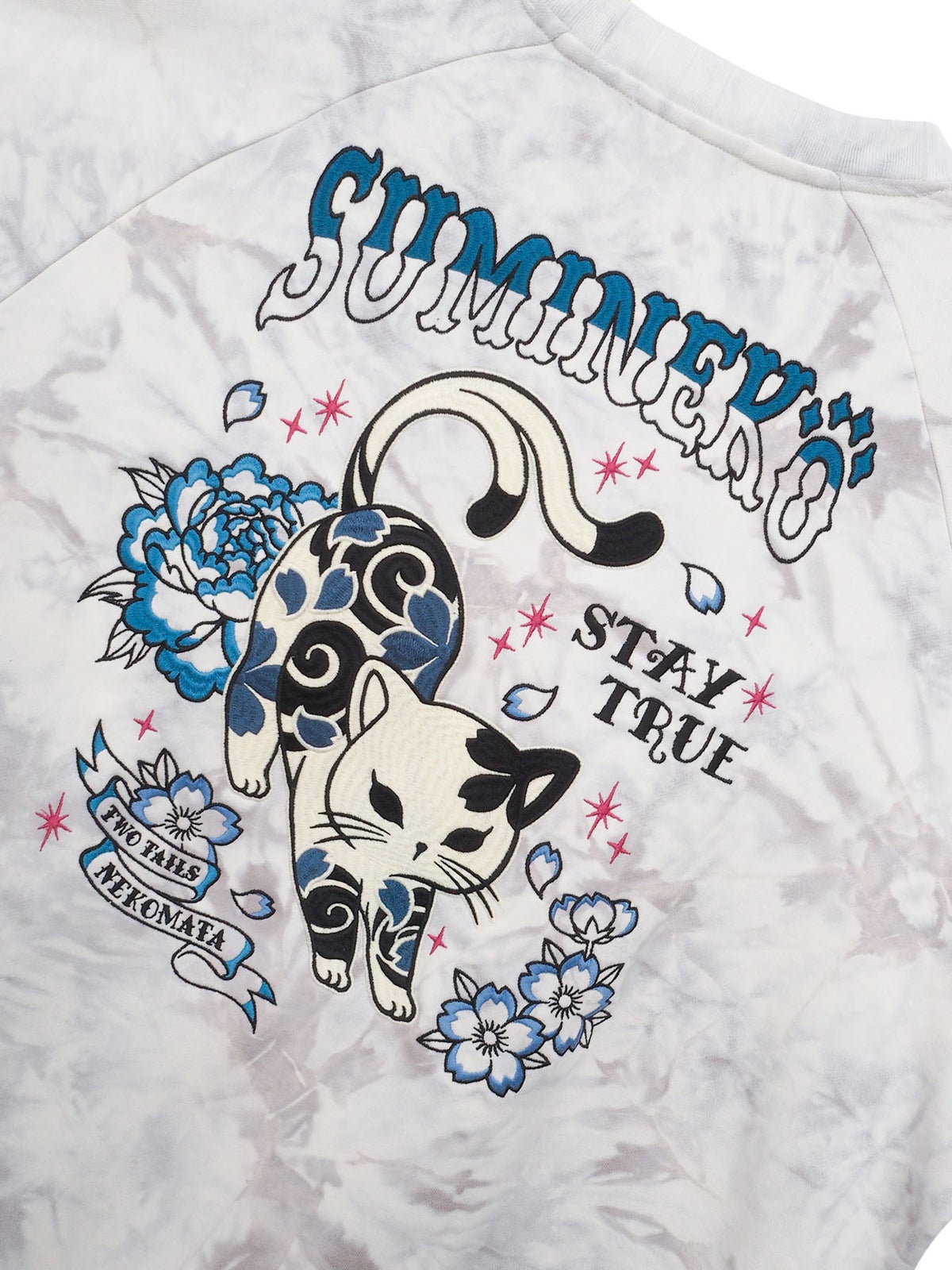 【SUMINEKO】“伸び猫”刺繍入りBIGシルエットトレーナー