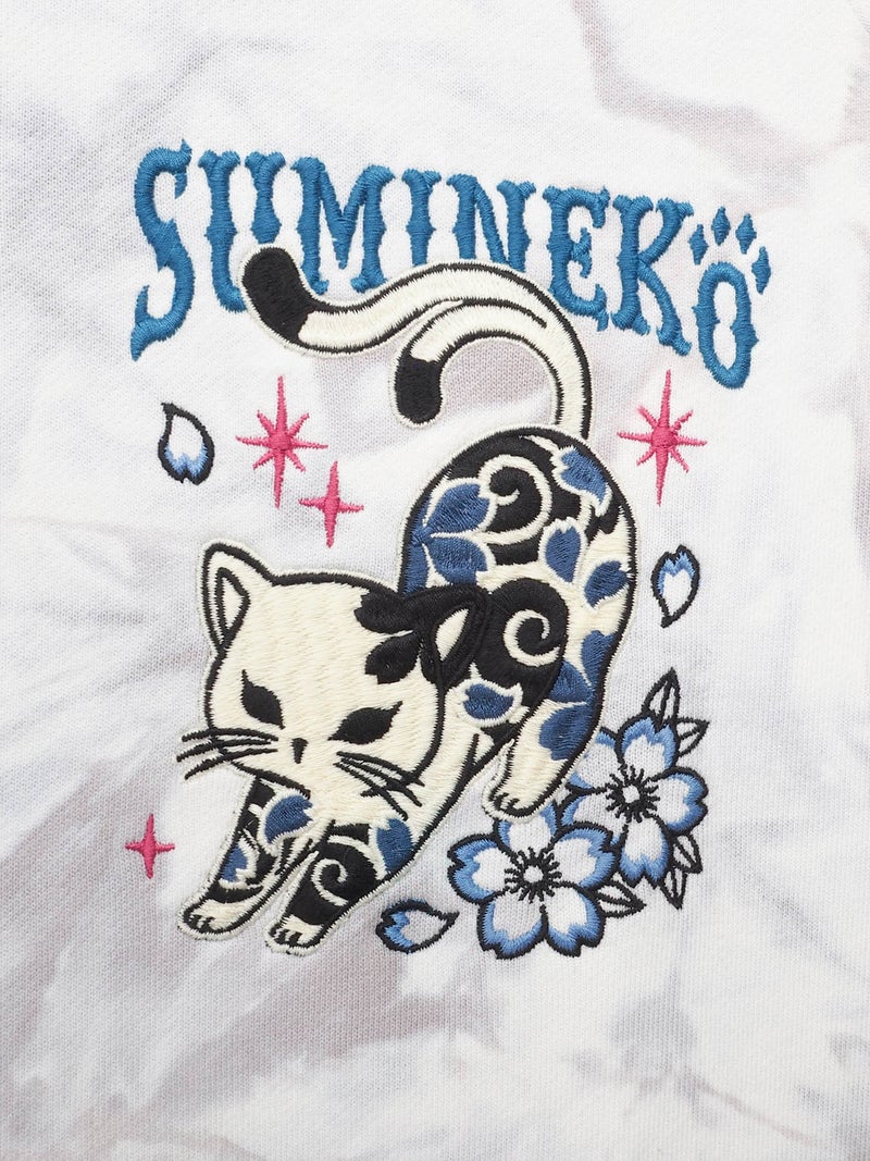 【SUMINEKO】“伸び猫”刺繍入りBIGシルエットトレーナー